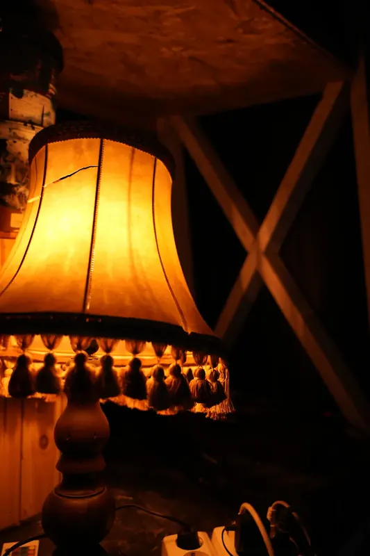 Warm vintage lamp inside Maelstrom